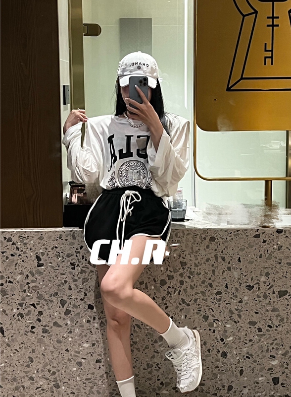 [wht] letter printed Pullover sunscreen shirt (only for tops) ys1-4100# WTT