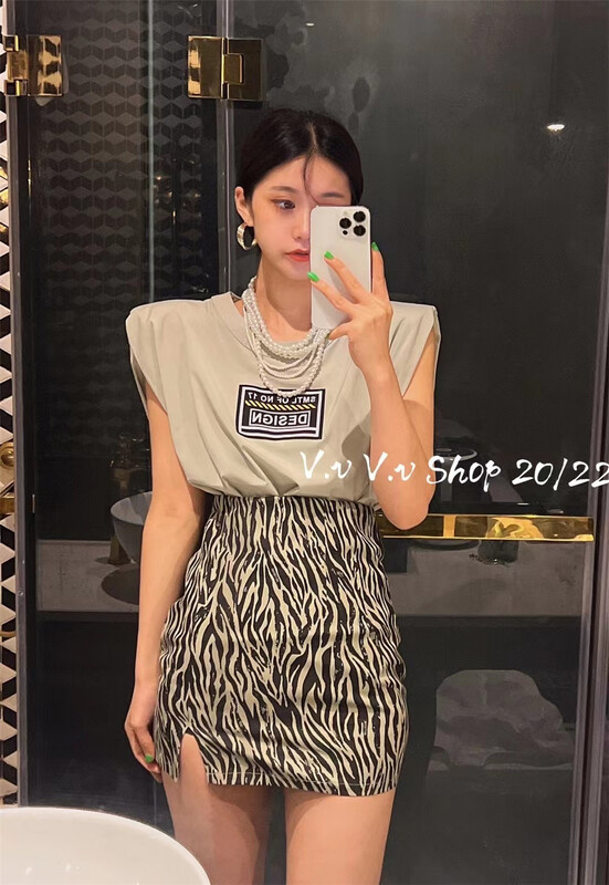 [v.v] Korean letter versatile shoulder padded vest / sling 7261# cqw