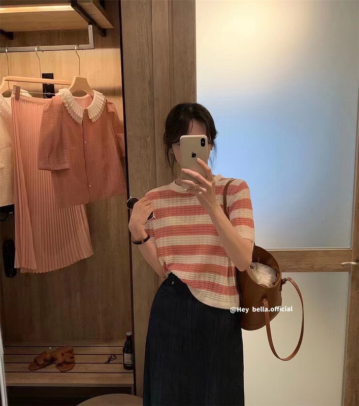New in early summer! [hey Bella] Korean classic striped sweater 2831# ll