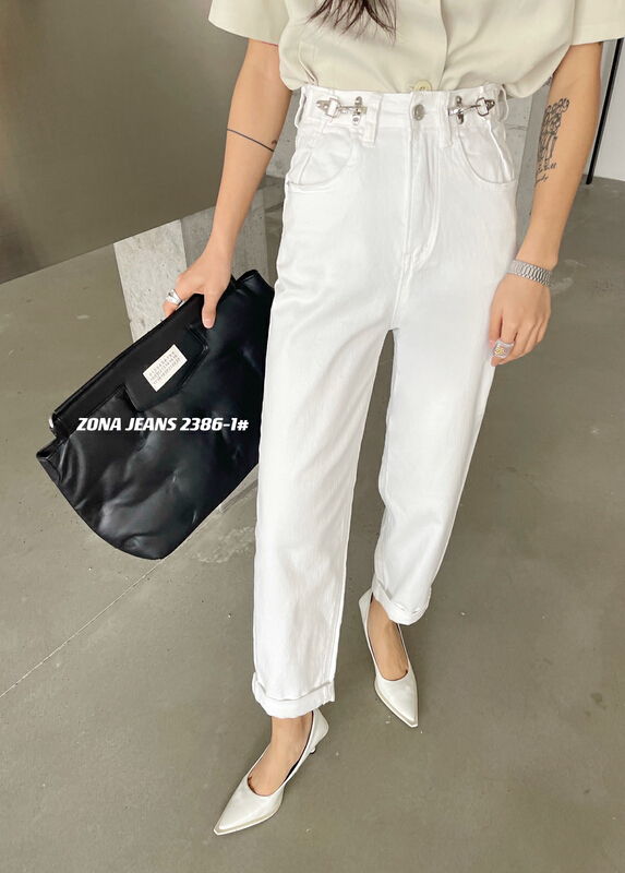 [zona] straight versatile skinny jeans 2386-1# ozq