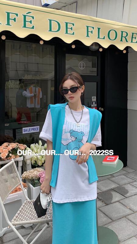 New year in early spring! [our] Korean versatile fashion printed short sleeve T-shirt 8101# LSW