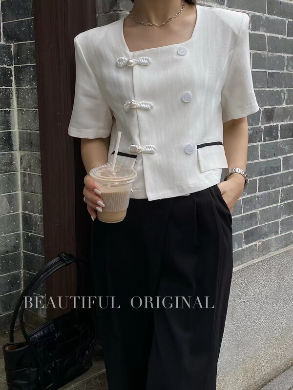 [B-O] vintage fashion niche shirt 87297# XYJ