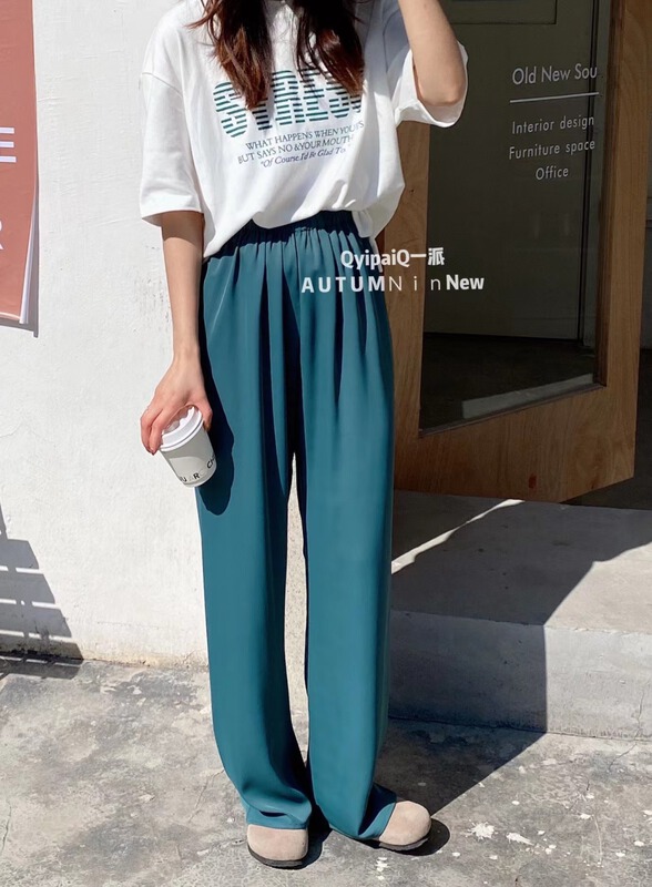 New year in early spring! [q-style] elastic waist simple loose casual pants 2207# HBx