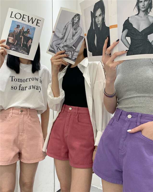 Original price 82.74! Five colors! New in early summer! [t-platform] high waist, slim and versatile denim shorts w6129# zxx