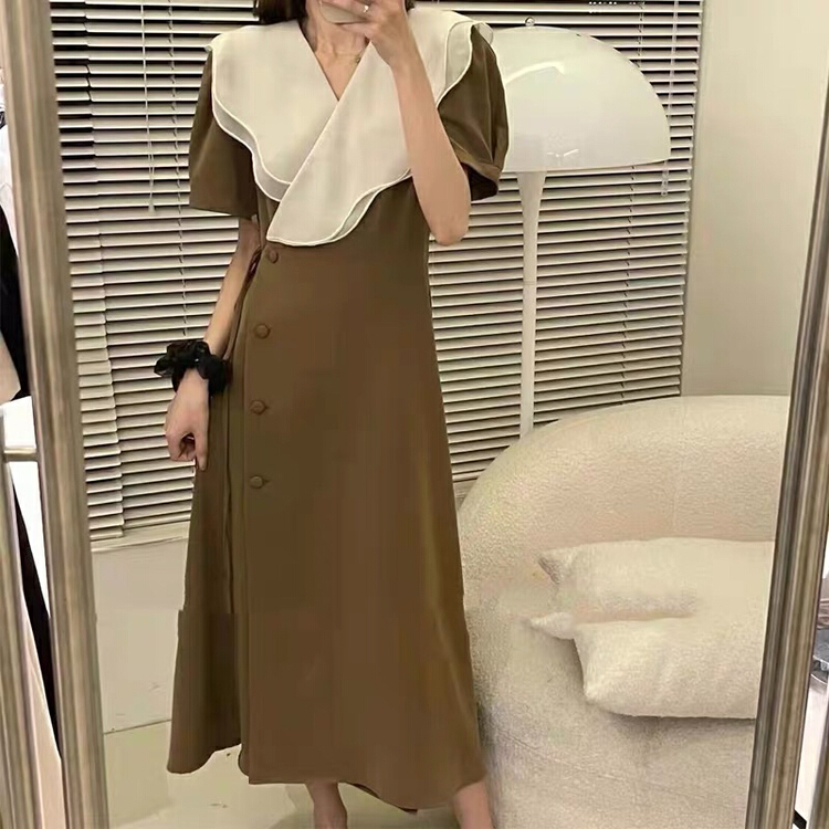 New in early summer! [by] French design Ruffle Dress 7568-1# Cl