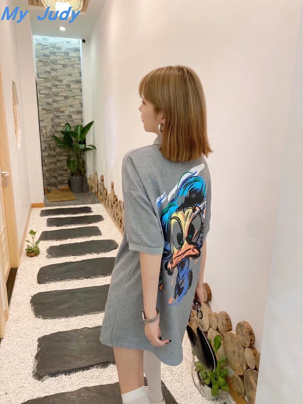 [as Aishan] printed Pullover crew neck dress 222# WTT