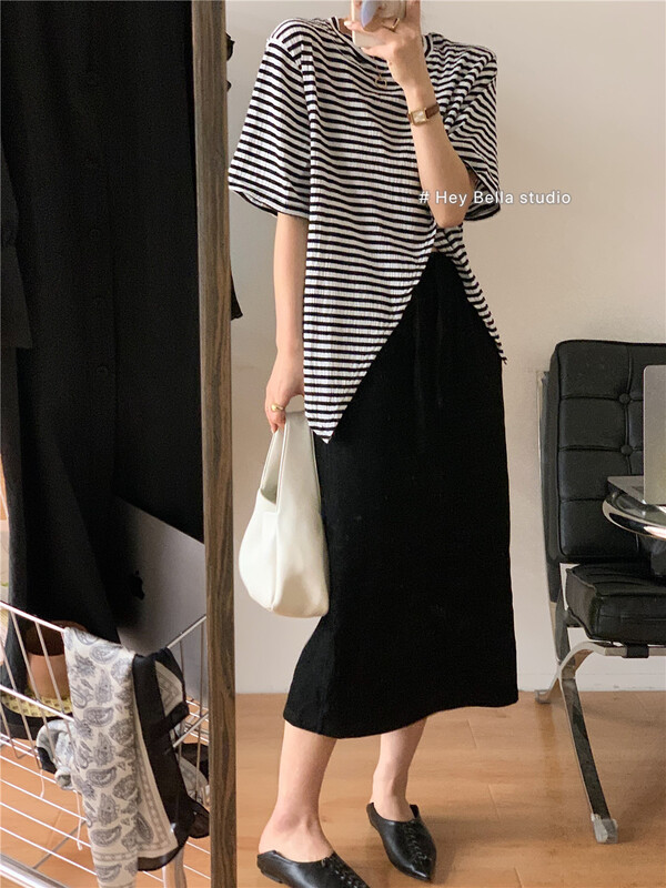 【HEY BELLA】淑女純色氣質半身裙  1250-1#  LL