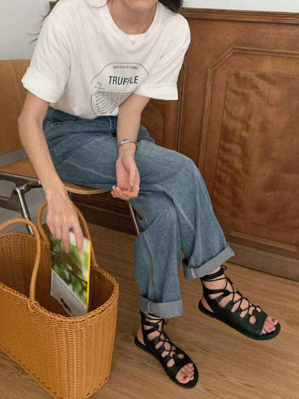 "MEET ME" Korean version of cold tencel denim jeans 61258# L