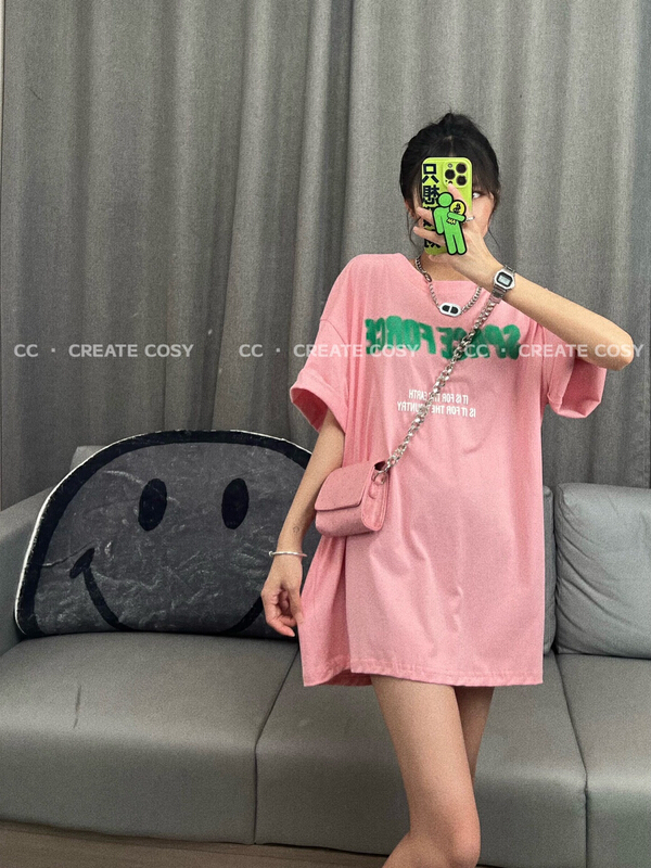 [CC] gradient bubble letter printed short sleeve T-shirt 8225# XYY