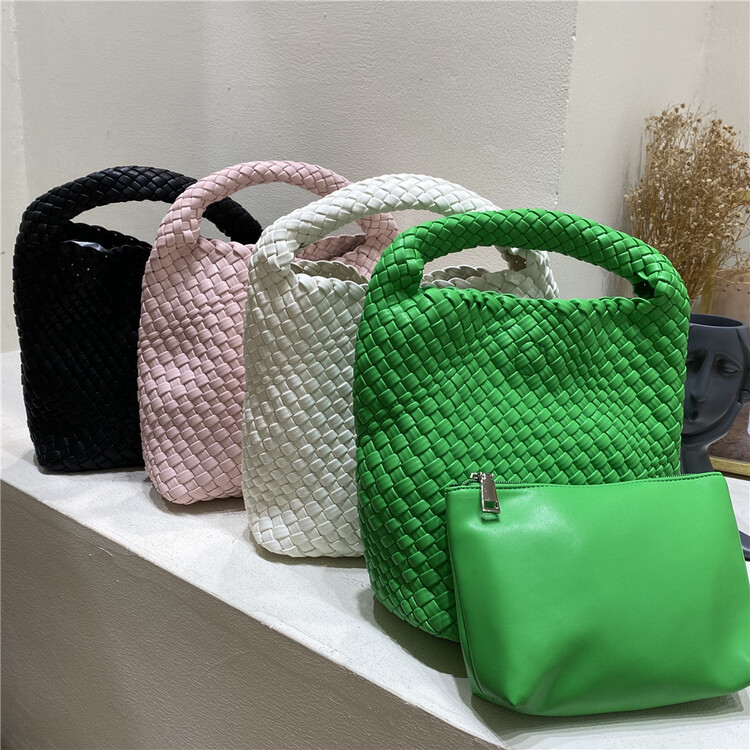[misslan] design rhomboid woven handbag (with small bag) e133# XJ