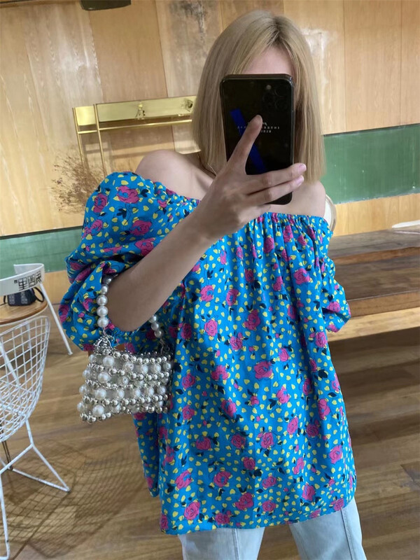 New in early summer! [al] floral crimp pullover ys1-101# ozq