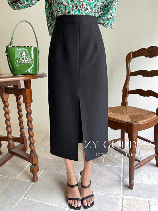 goods in stock! New in early summer! [ZY] Korean design sense split Hip Wrap Skirt 58113# ozq
