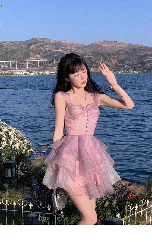 [see you] sleeveless crimp Pullover dress 5905# PCZ