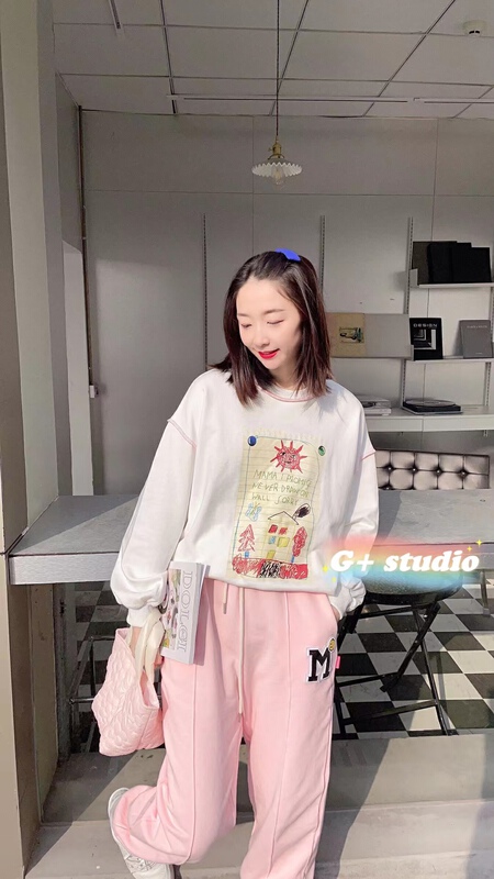 New year in early spring! [G +] Korean hand-painted printed sweater 21020# WTT