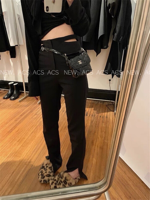 New year in early spring! [ACS] simple fashion temperament split casual pants 8609# CSX