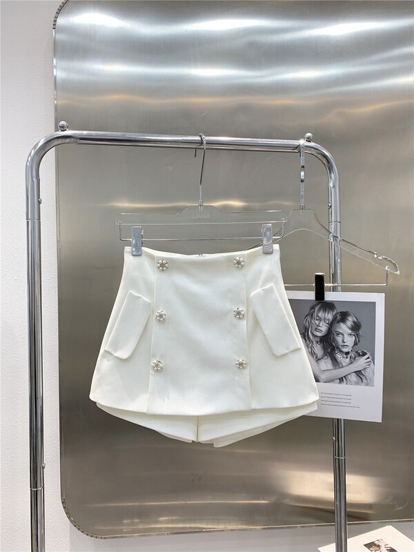 [Linna] high waist, slim and versatile skirt and pants 7034# zxx