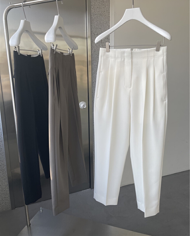 [Wuzhi] high waist commuter back slit trousers 77347# XJ