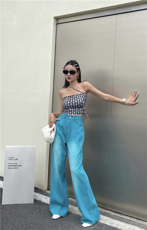 New in early summer! [3C +] Korean version high waist loose mop jeans ys1-1369# ZZL