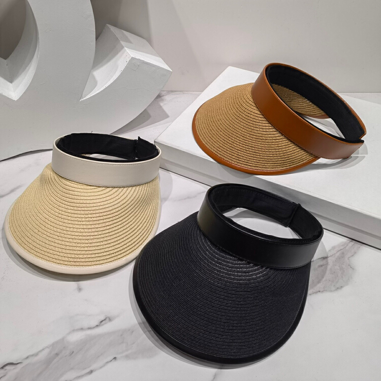 [aestheticism hat industry] woven empty top sunshade hat 3134# LSL