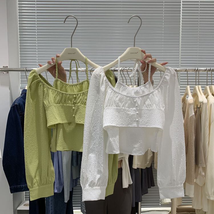 New year in early spring! [going] solid color fake two versatile blouses 1359# lwy