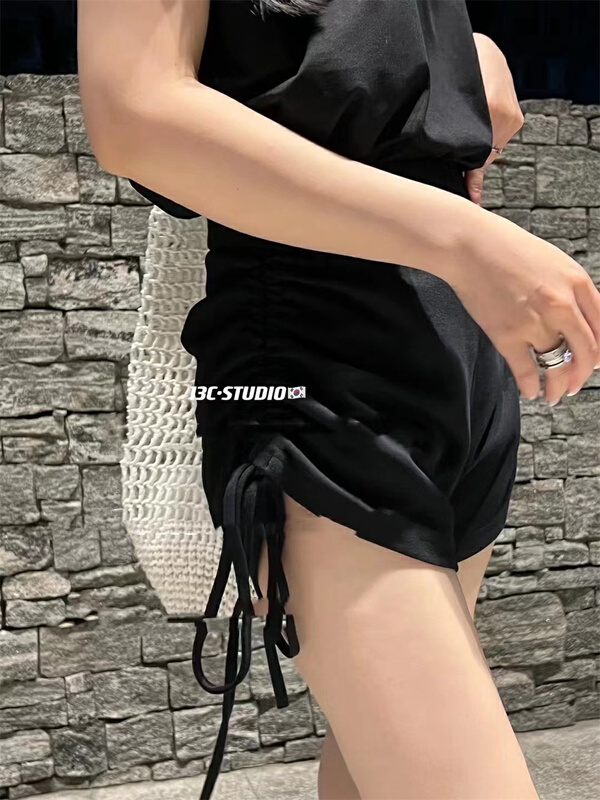 [13C. Studio] solid color loose drawstring sports casual shorts 6828# PCZ