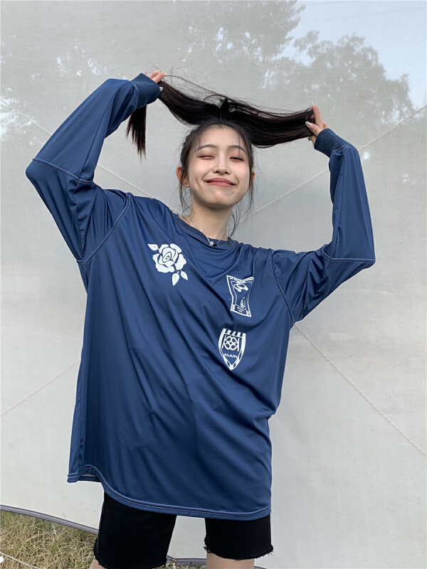 New year in early spring! [9hour] print versatile loose long sleeve T-shirt 8830# zxl
