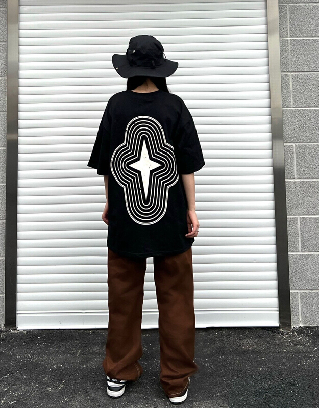 [Dake home] Korean front and back printed loose short sleeve T-shirt 8042# ZSY