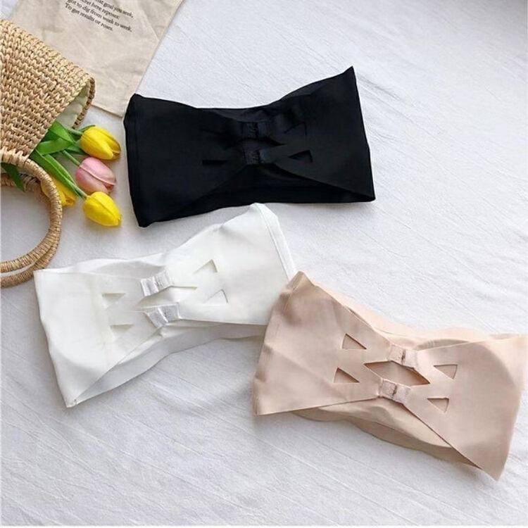 [KD] ice silk traceless bra, strapless, one shoulder, anti slip chest wrapping, thin back underwear 150# hjy