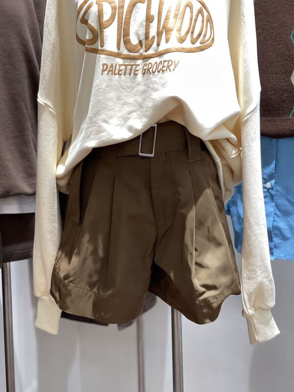 [trust me] net color loose and versatile casual shorts (with belt) 19680# YYW