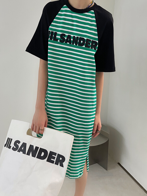 [YT] Raglan sleeve printed striped dress LY5352# PCZ