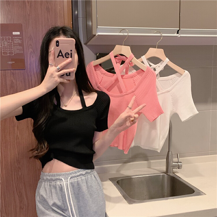 [f · P] sexy leaky clavicle slim fit sweater 45606# HBx