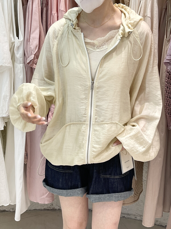 [Rin] simple hooded versatile sunscreen shirt r21222# cqw