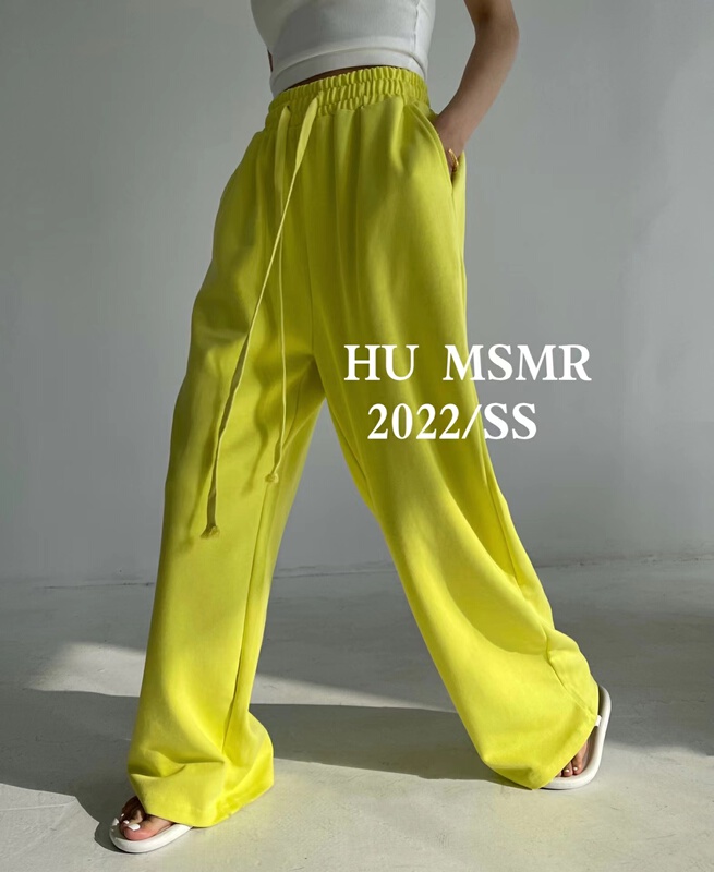New year in early spring! [Hu] elastic waist clear color wide leg casual pants ys1-6328# zyh