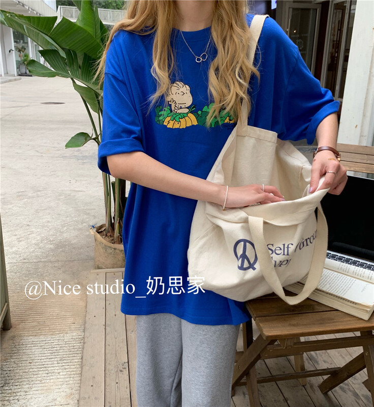 goods in stock! [naisijia] personalized printing casual round neck short sleeve T-shirt 0650# ZSY
