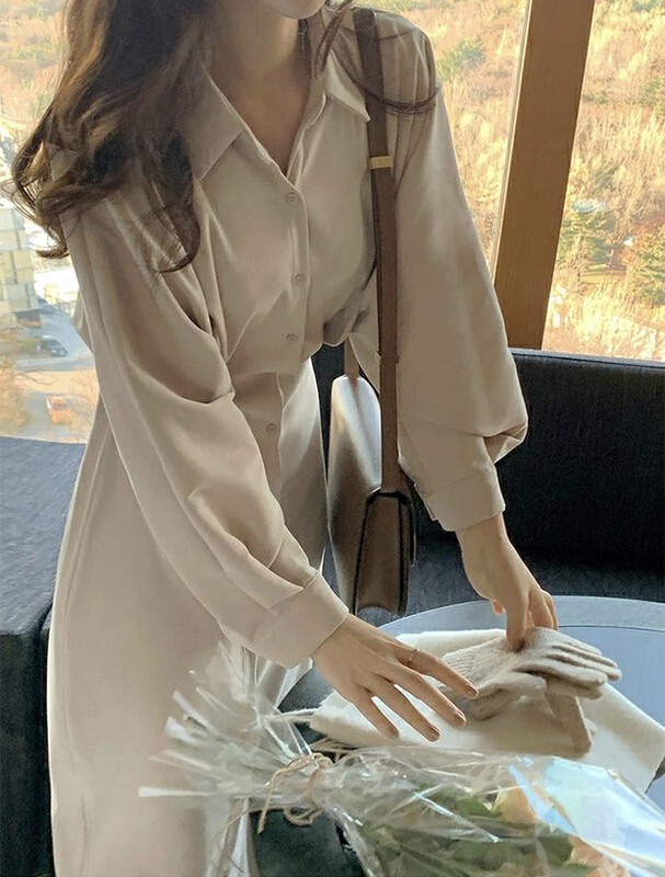 goods in stock! [JH] net red small fragrance breasted temperament versatile dress (with belt) (only dresses) 40810# hjy