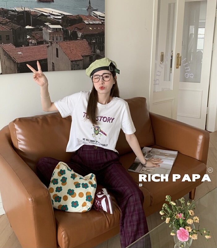 【RICH PAPA】巴斯光年印花圓領短袖T恤  T302#  ZXX