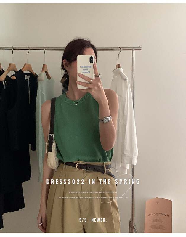 goods in stock! New year in early spring! [the mind] solid color versatile simple vest 71032-1# XYJ