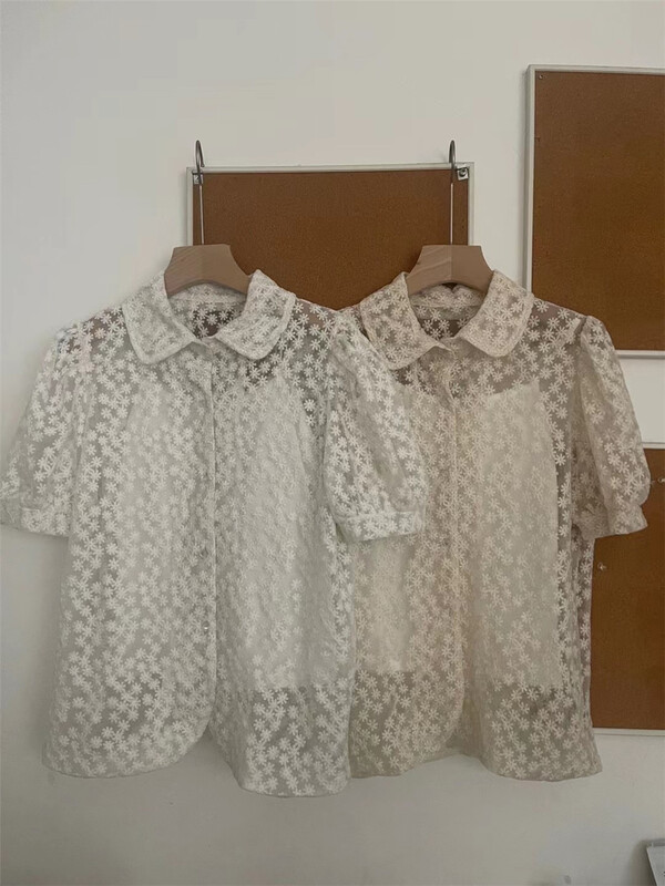【E】 Versatile basic solid color Vest + Korean doll collar single breasted blouse set 18065# XYY