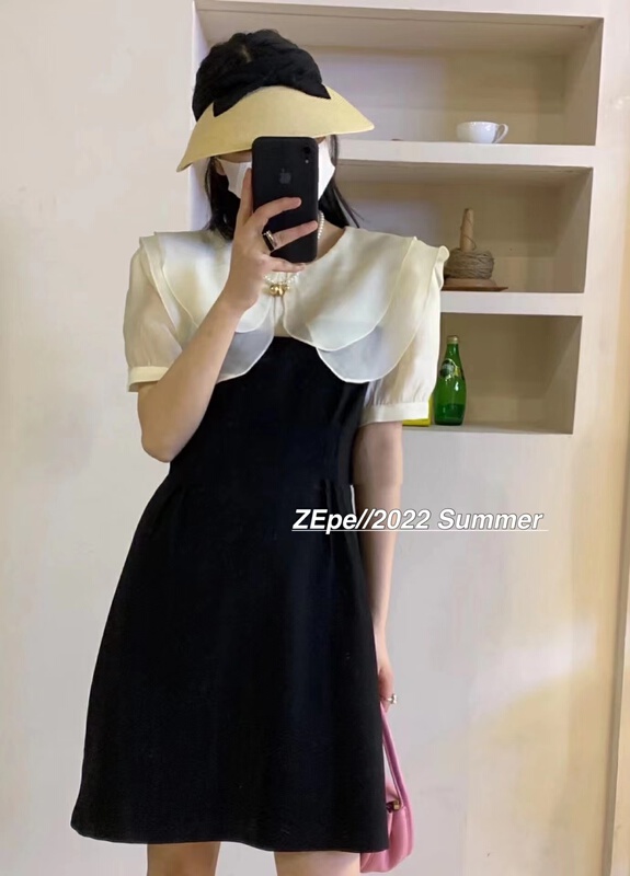 [Ze] color blocking lady dress 3028# ll