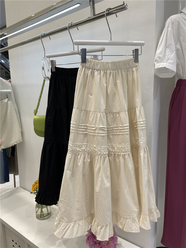 [Mihe] Korean version elastic waist Ruffle Skirt 2312# lwy