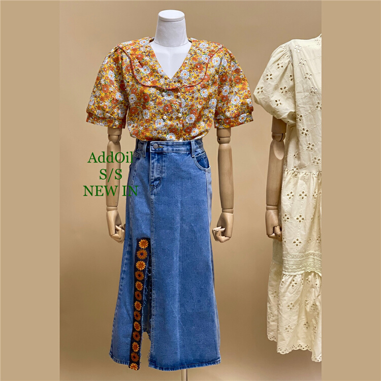 New in early summer! [addoil] high waist slit slim skirt 3932# zxl