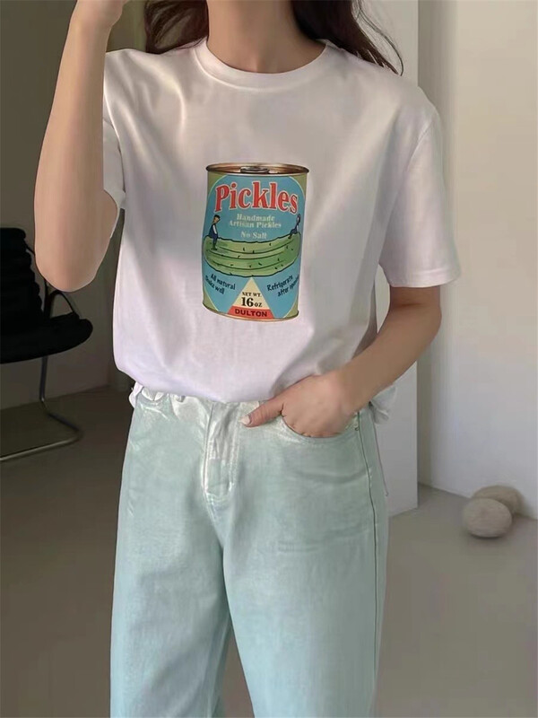 "WE ARE YOUNG" Korean fun printing Joker ins short sleeve T-shirt YS1-103# ZXX