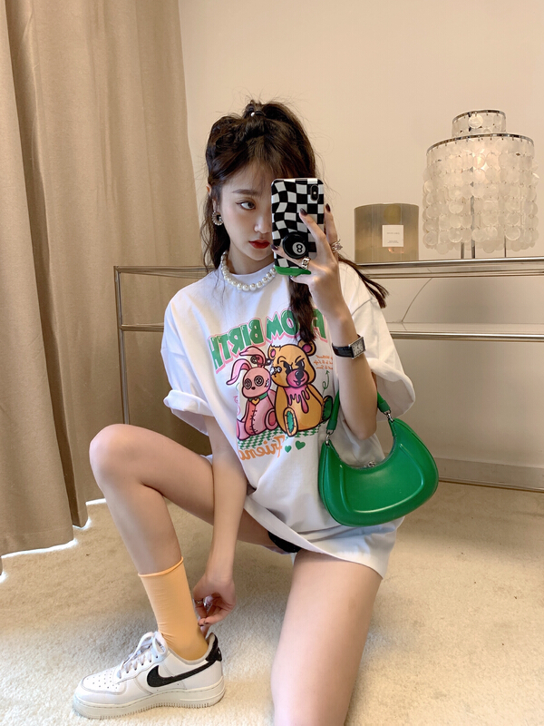 goods in stock! New in early summer! [Vanessa] niche fashion versatile short sleeve T-shirt t21# ozq