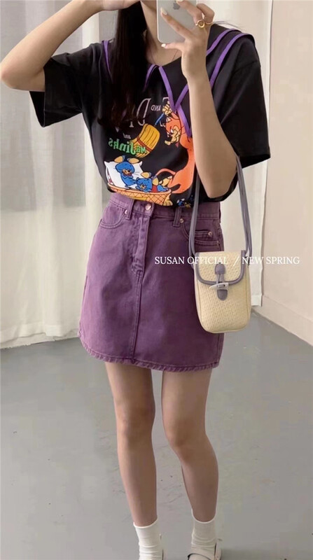 [Susan] cartoon double neck age reducing short sleeve T-shirt 18030# LSW