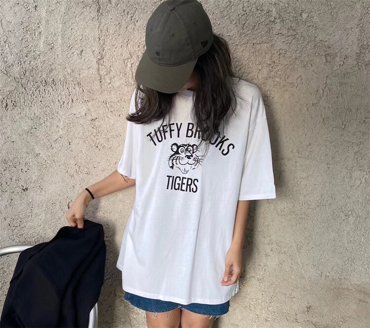 New year in early spring! [one seven] round neck lettered printed Korean Short Sleeve T-shirt t6218# LSL