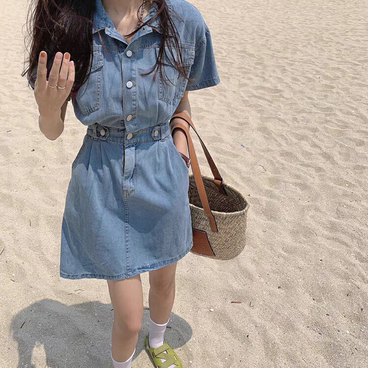 New in early summer! [Dandan] Korean slim and foreign fashion dress 9910# LSW