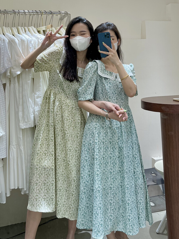New in early summer! [from. V] floral lady versatile dress 5222-1# L