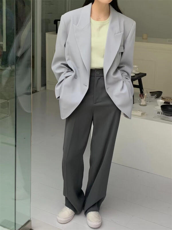 [Las celula] Korean wide leg extremely simple and versatile trousers c3532# zxx