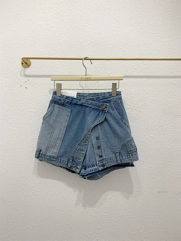 New in early summer! [u.she] design sense Korean minority skirt pants 39115# cqw