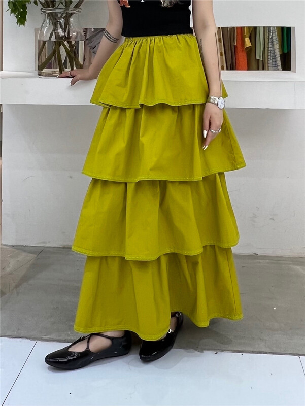 [VI. Liu Liu] elastic waist sweet cake skirt 60560# zxx